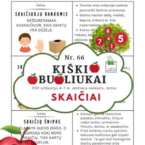 kiškio obuoliukai Nr. 66 SKAIČIAI. UŽDUOTYS APIE SKAIČIUS VAIKAMS PDF šablonai spausdinti žaidimai