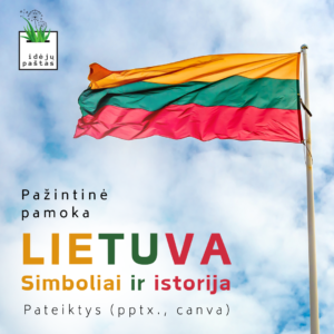 Lietuva simboliai ir istorija iliustruotas pristatymas vaikams pateiktys skaidrės