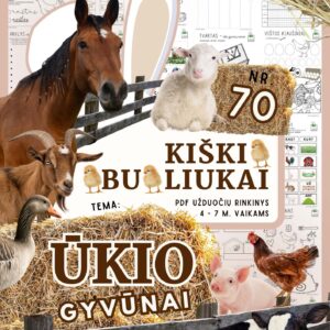 užduotys apie ūkio gyvūnus paveikslėlių kortelės pdf kiškio obuoliukai ūkio gyvūnai