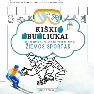 užduotys žiemos sportas vaikams kerlingas