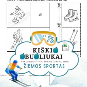 užduotys žiemos sportas vaikams sporto inventorius