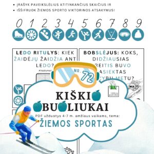 užduotys žiemos sportas vaikams įdomūs faktai apie sporta šifravimas