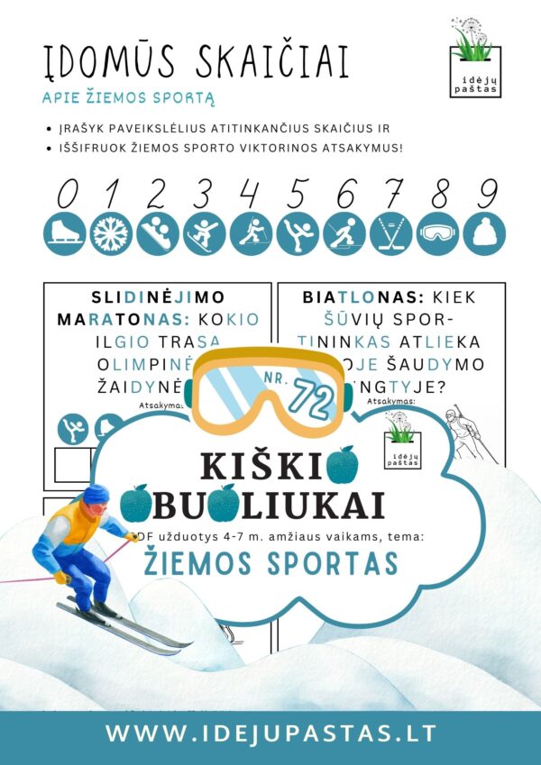 užduotys žiemos sportas vaikams įdomūs faktai apie sporta šifravimas pdf
