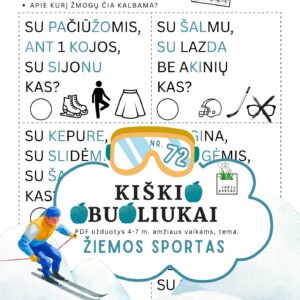 užduotys žiemos sportas vaikams užuominos skaitymas teksto suvokimas pdf