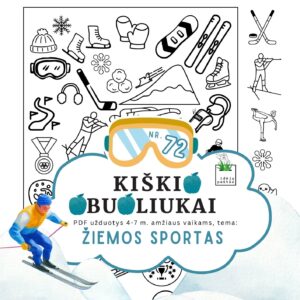 užduotys žiemos sportas vaikams įvardinimas objektų