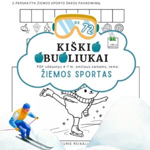 užduotys žiemos sportas vaikams čiuožimas ant ledo