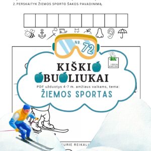 užduotys žiemos sportas vaikams biatlonas