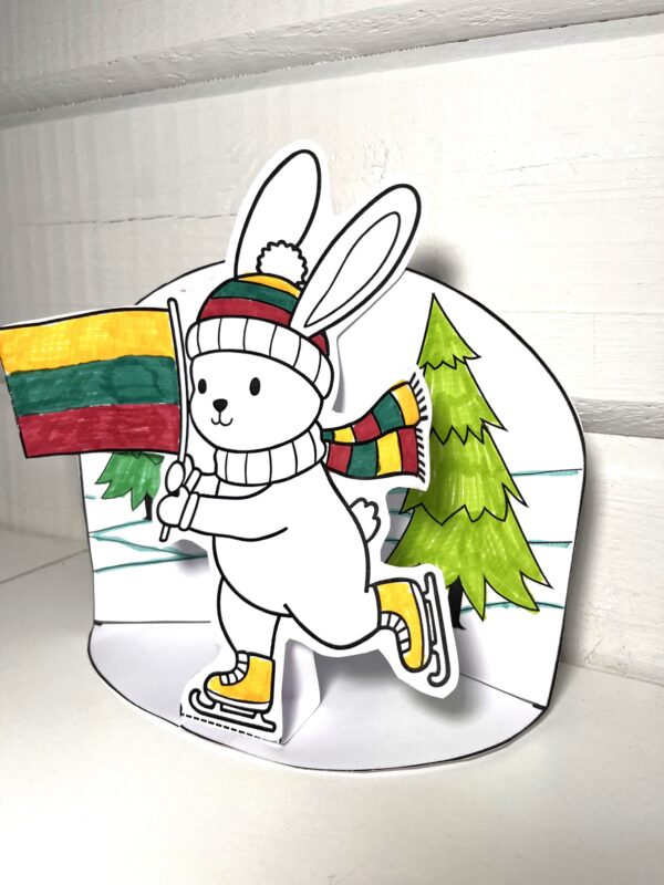 kūrybinis darbelis žiemos tema čiuožimas ant ledo lietuva