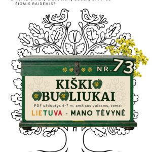 Kiškio obuoliukai Nr. 73 - LIETUVA - MANO TĖVYNĖ! UŽDUOTYS VAIKAMS APIE Lietuvą abėcėlė gyvybės medis