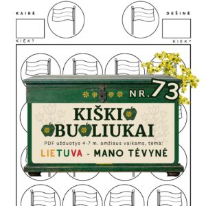 Kiškio obuoliukai Nr. 73 - LIETUVA - MANO TĖVYNĖ! UŽDUOTYS VAIKAMS APIE Lietuvą kairė dešinė diferenciacija