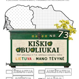 Kiškio obuoliukai Nr. 73 - LIETUVA - MANO TĖVYNĖ! UŽDUOTYS VAIKAMS APIE Lietuvą etnografiniai regionai