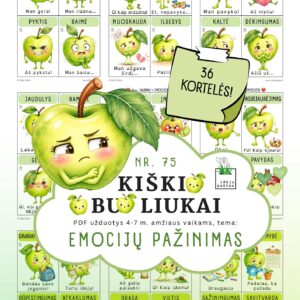 kiškio obuoliukai nr 75 emocijų pažinimas jausmai stiprybės kortelės užduotys ugdymo priemonė ikimokykliniam priešmokykliniam ugdymui emocijų ir jausmų kortelės 36 atsisiųsti pdf